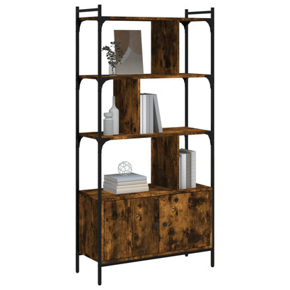 Libreria con Ante Rovere Fumo 76,5x30x154,5cm Legno Multistrato - homemem39