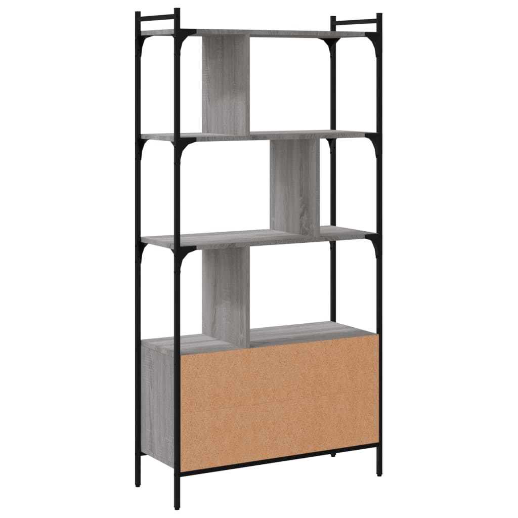 Libreria Ante Grigio Sonoma 76,5x30x154,5 cm Legno Multistrato - homemem39