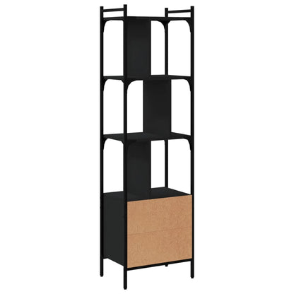 Libreria con Ante Nera 44,5x30x154,5 cm Legno Multistrato - homemem39