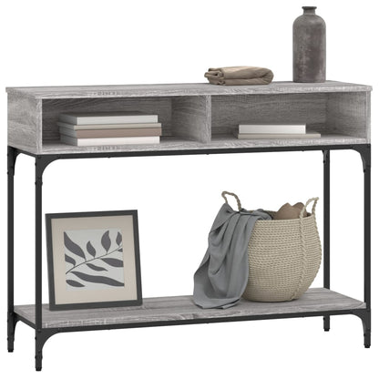 Tavolino Consolle Grigio Sonoma 100x30,5x75cm Legno Multistrato - homemem39