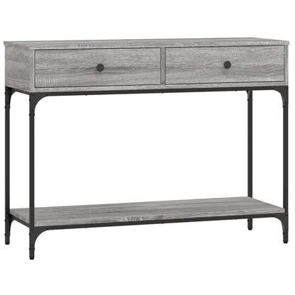 Tavolino Consolle Grigio Sonoma 100x34,5x75cm Legno Multistrato - homemem39