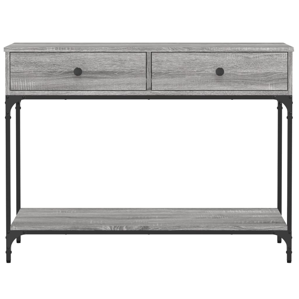 Tavolino Consolle Grigio Sonoma 100x34,5x75cm Legno Multistrato - homemem39