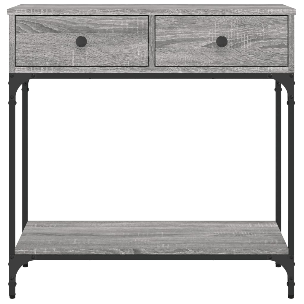 Tavolino Consolle Grigio Sonoma 75x34,5x75cm Legno Multistrato - homemem39