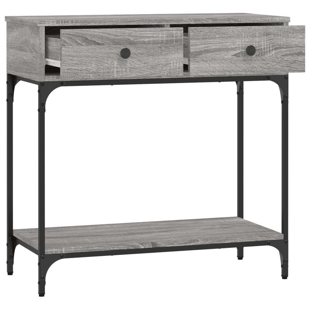 Tavolino Consolle Grigio Sonoma 75x34,5x75cm Legno Multistrato - homemem39