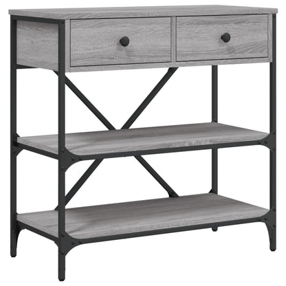 Tavolino Consolle Grigio Sonoma 75x34,5x75cm Legno Multistrato - homemem39