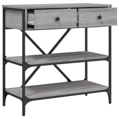 Tavolino Consolle Grigio Sonoma 75x34,5x75cm Legno Multistrato - homemem39