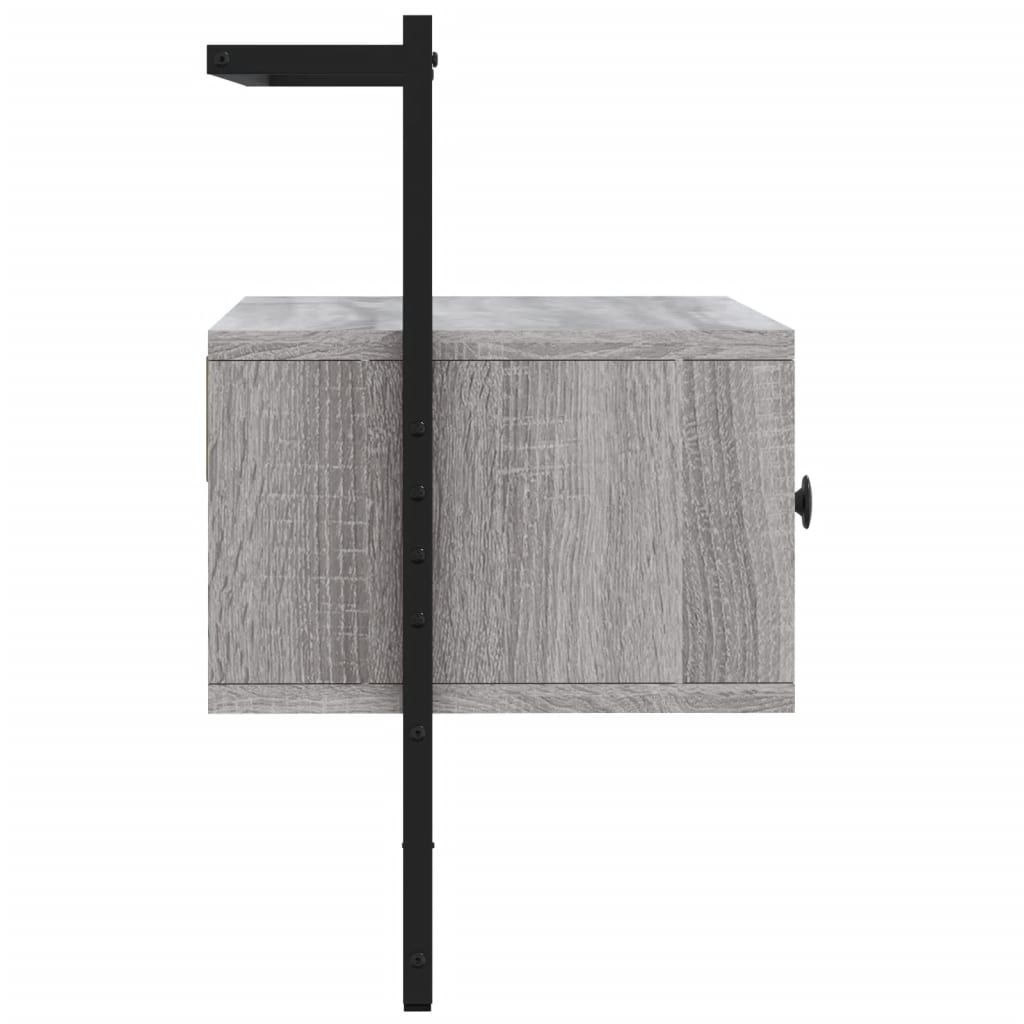 Mobile TV a Muro Grigio Sonoma 60,5x30x51 cm Legno Multistrato - homemem39