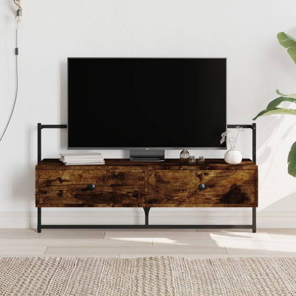 Mobile TV a Muro Rovere Fumo 100,5x30x51 cm Legno Multistrato - homemem39