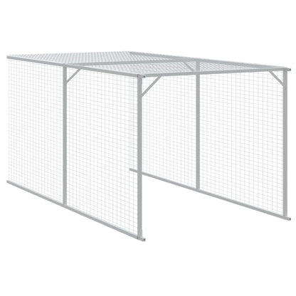 Pollaio Area Corsa Grigio Chiaro 117x609x123 cm Acciaio Zincato - homemem39