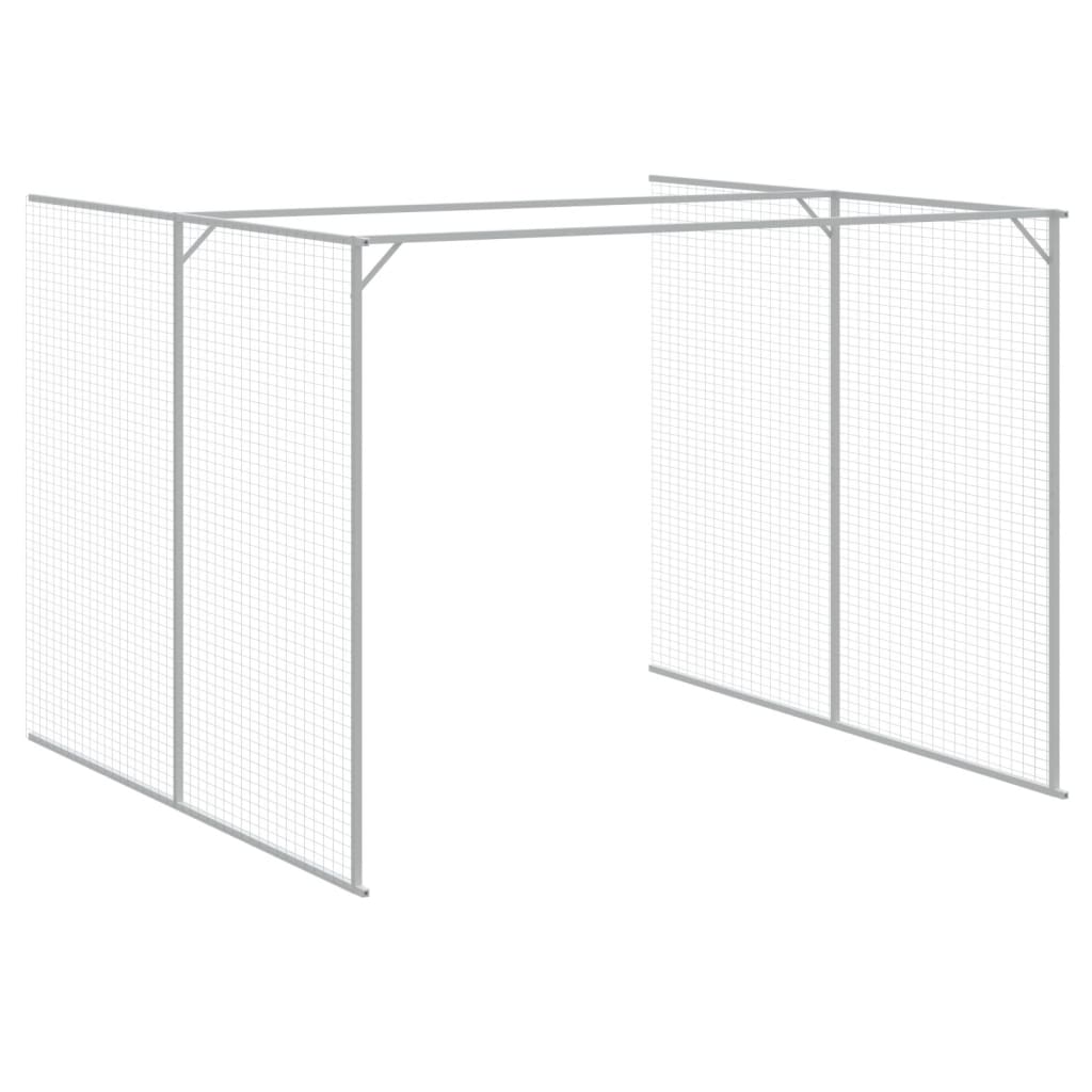 Casetta Cani Corsa Grigio Chiaro 214x1069x181cm Acciaio Zincato - homemem39