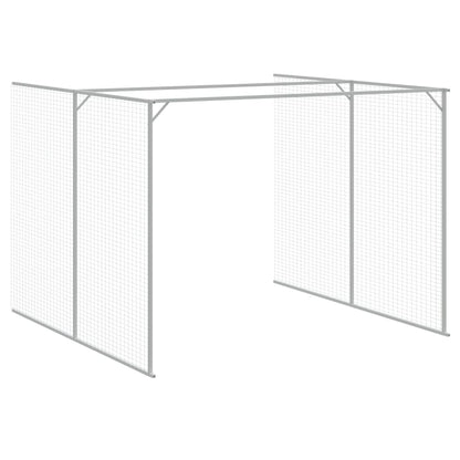 Casetta Cani Corsa Grigio Chiaro 214x1273x181cm Acciaio Zincato - homemem39