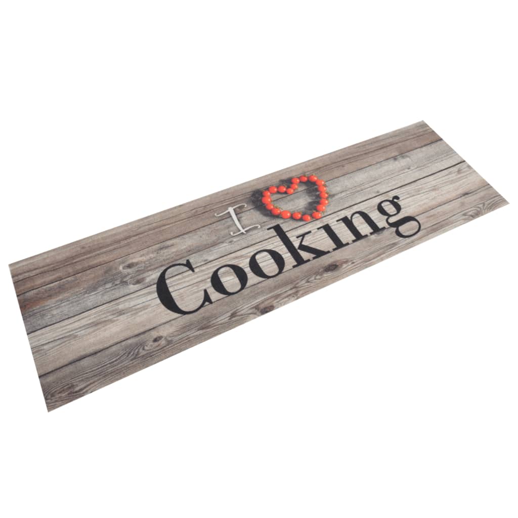 Tappeto da Cucina Lavabile Grigio Cucinare 45x150 cm Velluto - homemem39