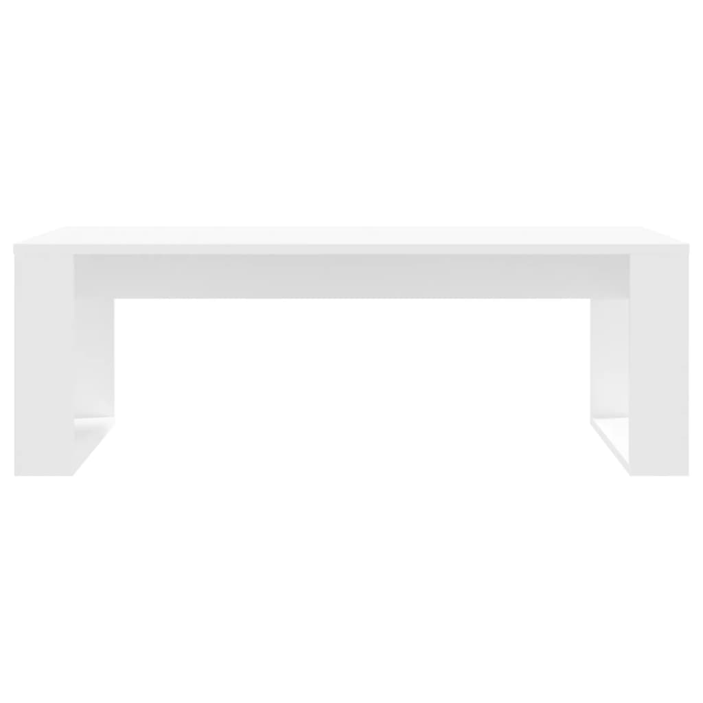 Tavolino da Salotto Bianco 102x50x35 cm in Legno Multistrato - homemem39