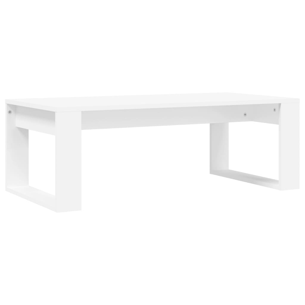 Tavolino da Salotto Bianco 102x50x35 cm in Legno Multistrato - homemem39