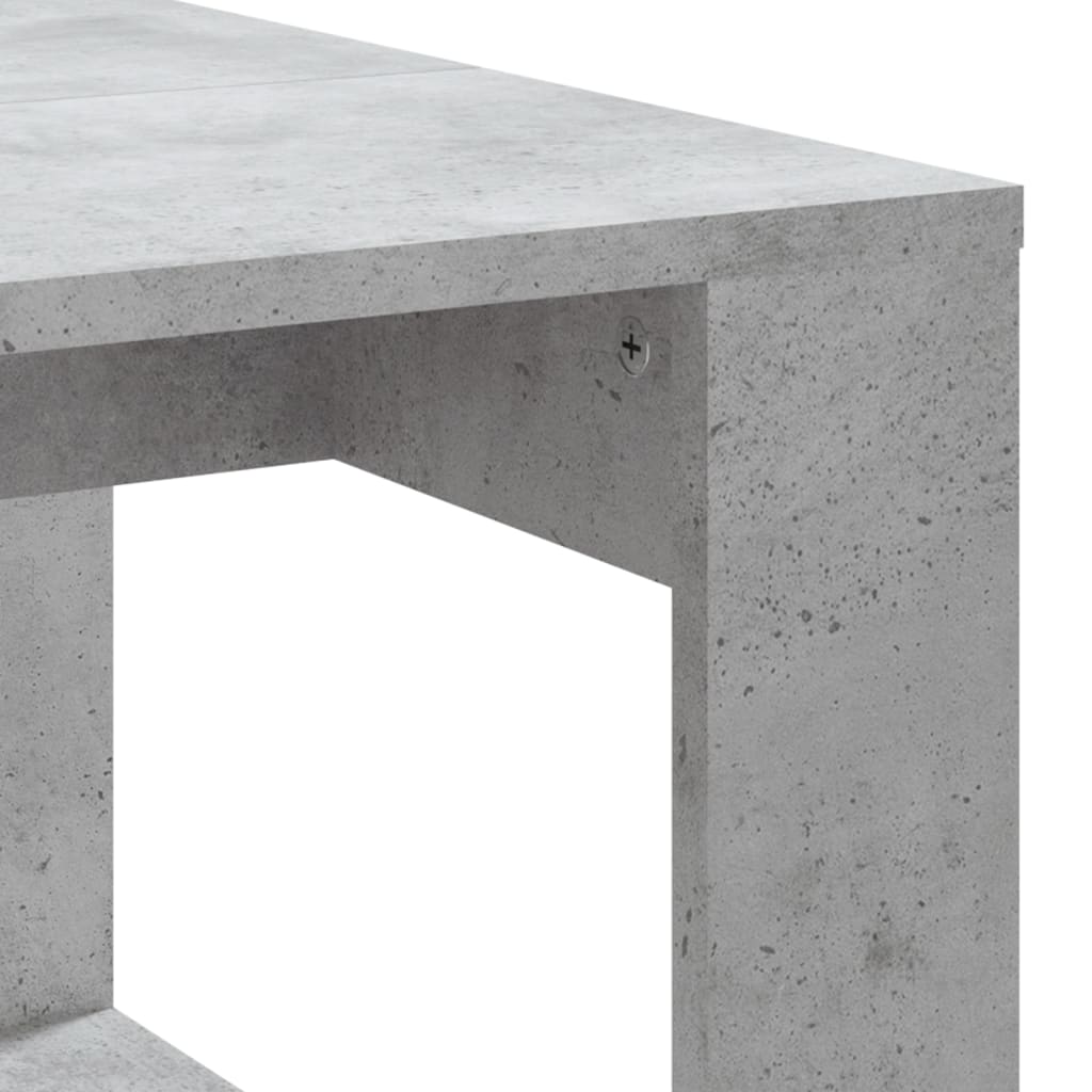 Tavolino Salotto Grigio Cemento 102x50x35 cm Legno Multistrato - homemem39