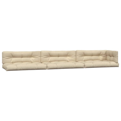 Cuscini per Pallet 7 pz Beige in Tessuto - homemem39