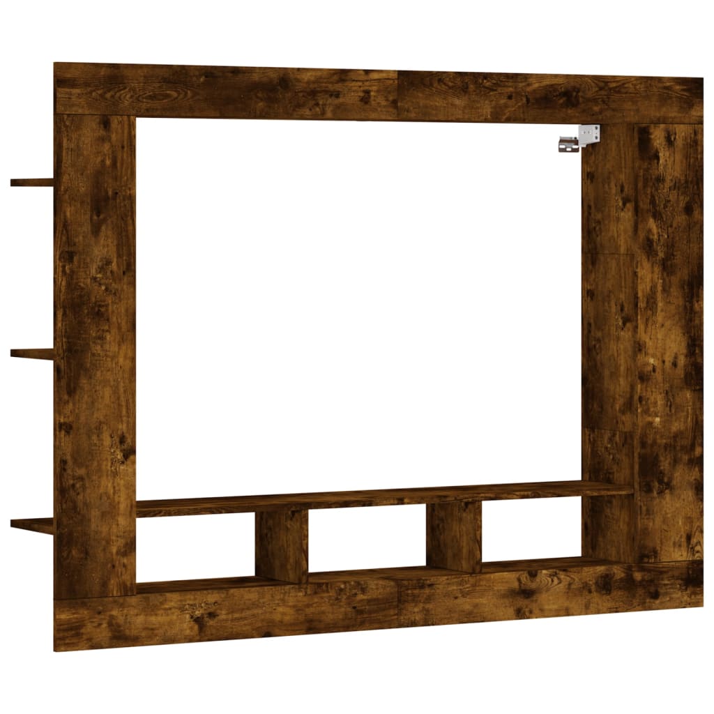 Mobile Porta TV Rovere Fumo 152x22x113 cm in Legno Multistrato - homemem39