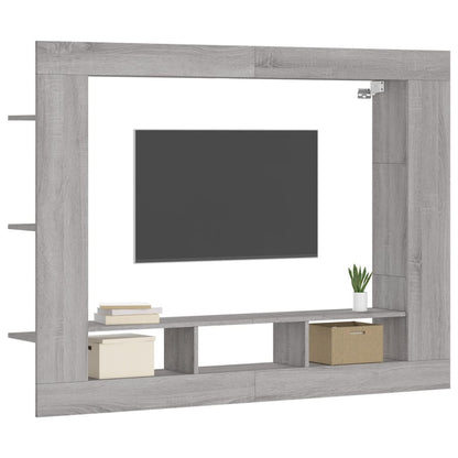 Mobile Porta TV Grigio Sonoma 152x22x113cm in Legno Multistrato - homemem39