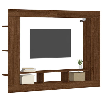 Mobile Porta TV Rovere Marrone 152x22x113 cm Legno Multistrato - homemem39