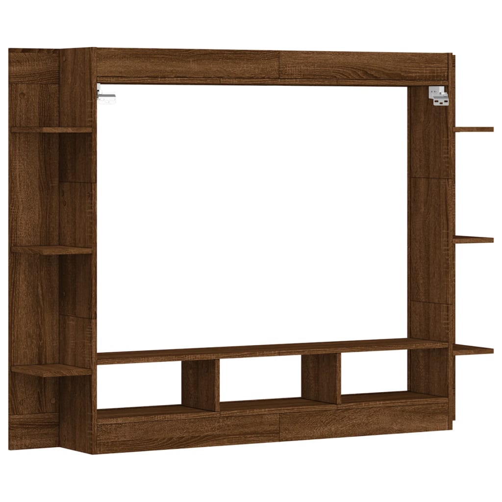 Mobile Porta TV Rovere Marrone 152x22x113 cm Legno Multistrato - homemem39