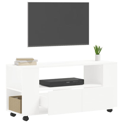 Mobile Porta TV Bianco 102x34,5x43 cm in Legno Multistrato - homemem39