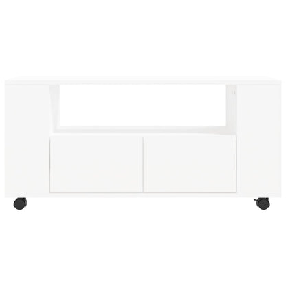 Mobile Porta TV Bianco 102x34,5x43 cm in Legno Multistrato - homemem39