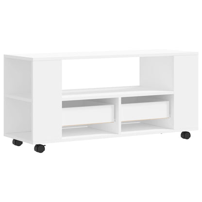 Mobile Porta TV Bianco 102x34,5x43 cm in Legno Multistrato - homemem39