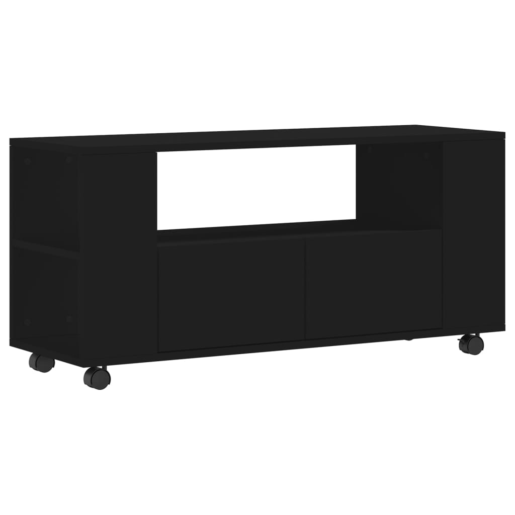 Mobile Porta TV Nero 102x34,5x43 cm in Legno Multistrato - homemem39