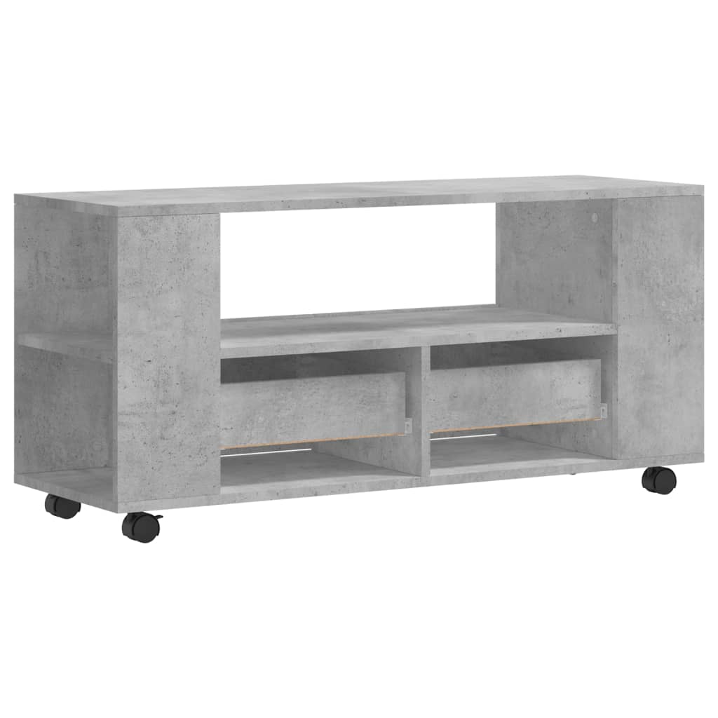 Mobile Porta TV Grigio Cemento 102x34,5x43cm Legno Multistrato - homemem39