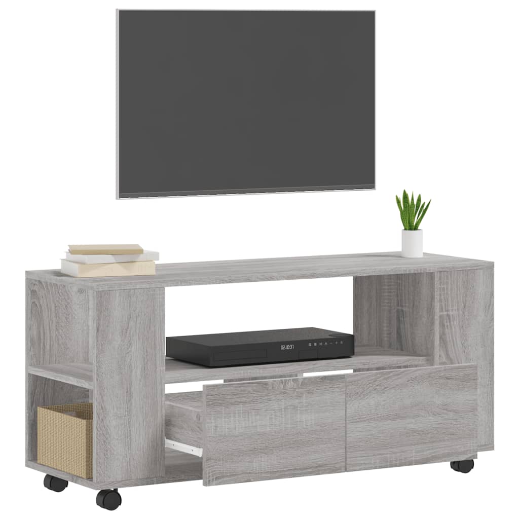 Mobile Porta TV Grigio Sonoma 102x34,5x43 cm Legno Multistrato - homemem39