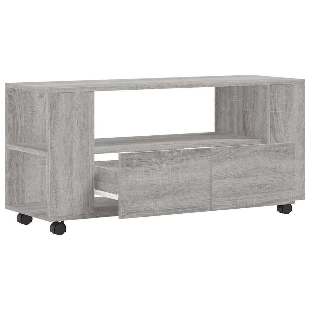 Mobile Porta TV Grigio Sonoma 102x34,5x43 cm Legno Multistrato - homemem39