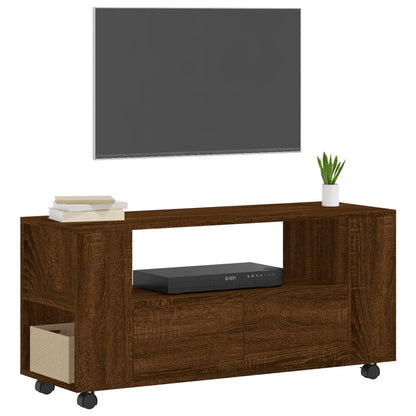 Mobile TV Rovere Marrone 102x34,5x43 cm in Legno Multistrato - homemem39