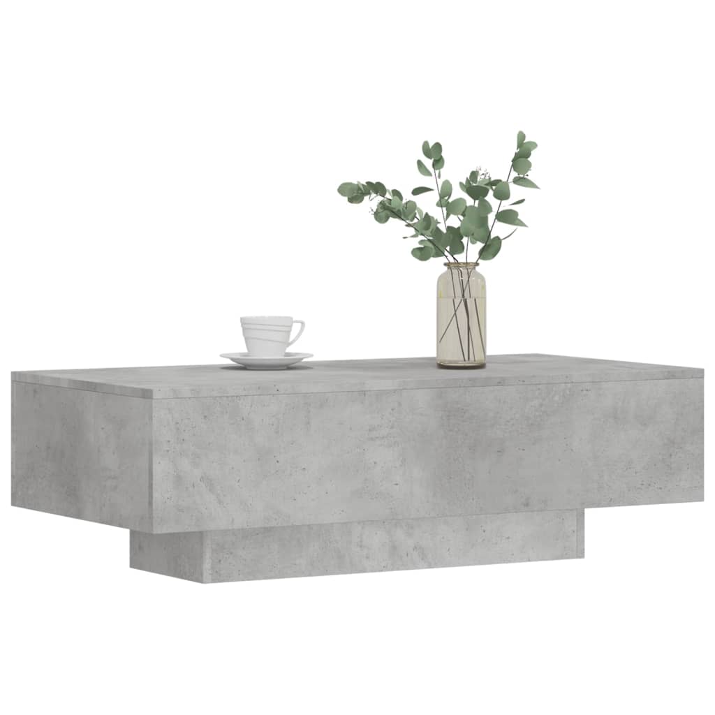 Tavolino Salotto Grigio Cemento 100x49,5x31cm Legno Multistrato - homemem39