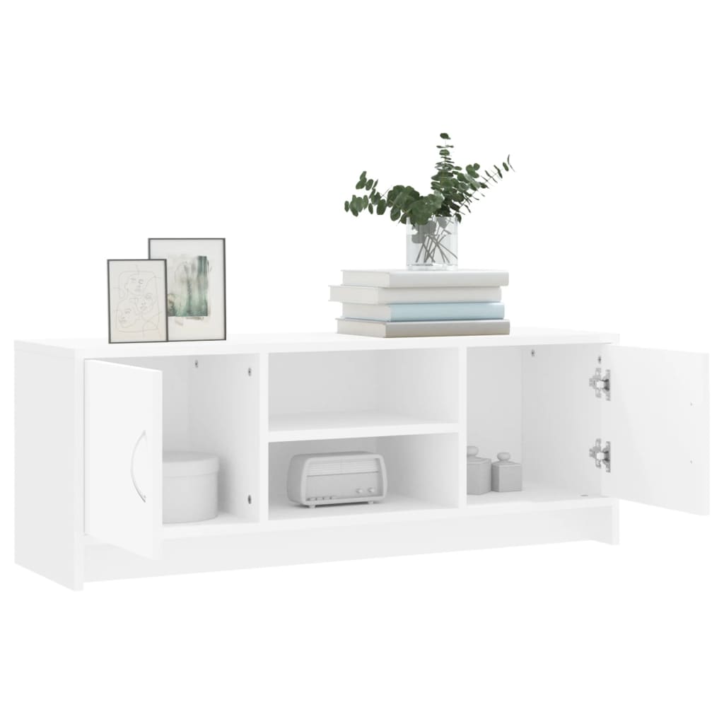 Mobile Porta TV Bianco 102x30x37,5 cm in Legno Multistrato - homemem39