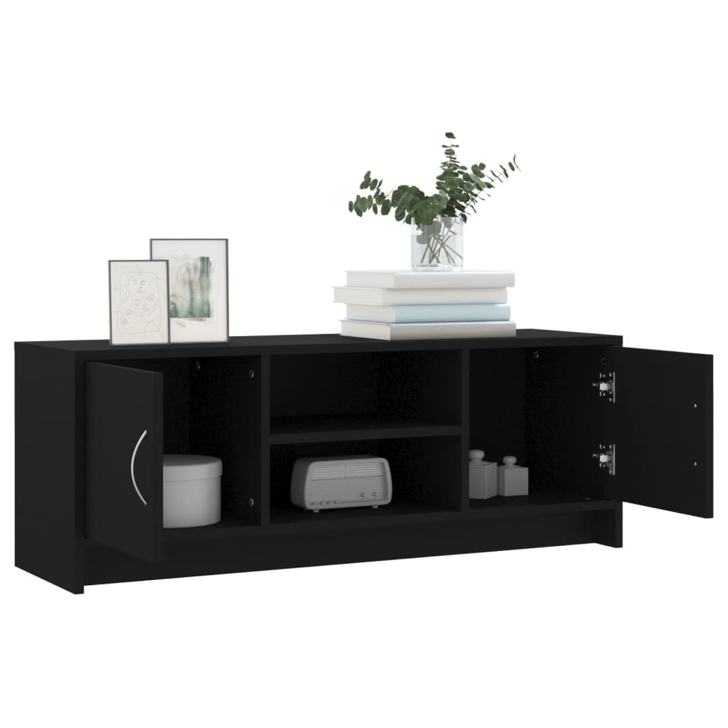 Mobile Porta TV Nero 102x30x37,5 cm in Legno Multistrato - homemem39