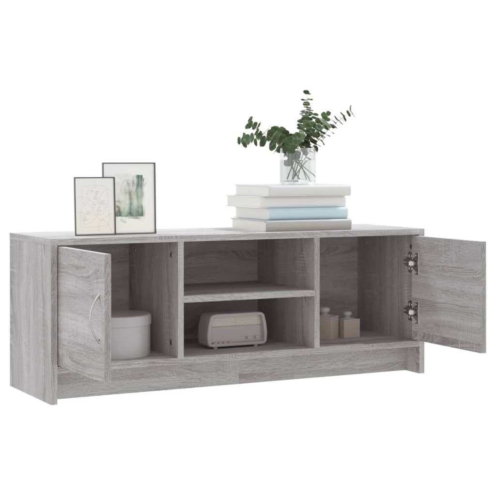 Mobile Porta TV Grigio Sonoma 102x30x37,5 cm Legno Multistrato - homemem39