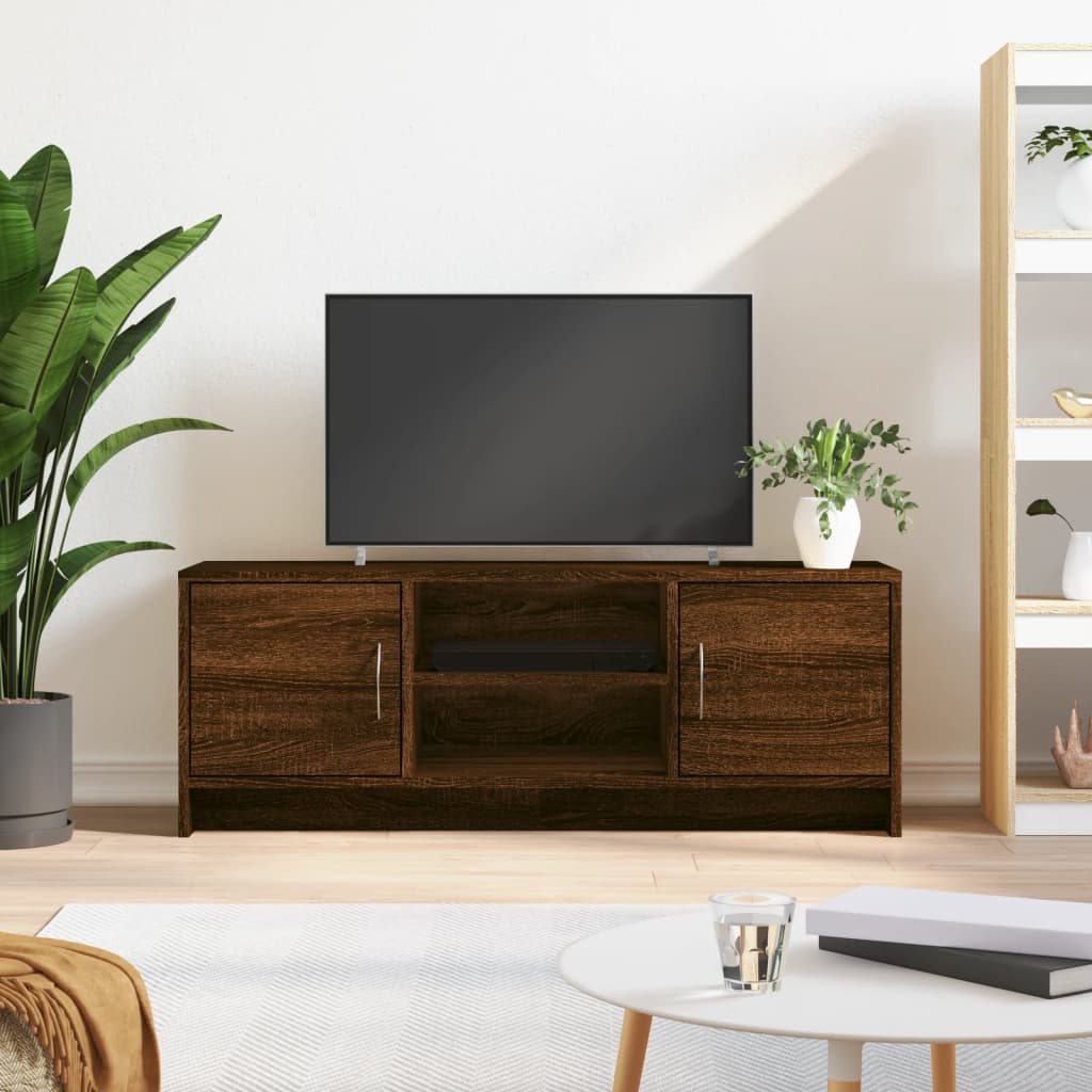 Mobile Porta TV Rovere Marrone 102x30x37,5 cm Legno Multistrato - homemem39