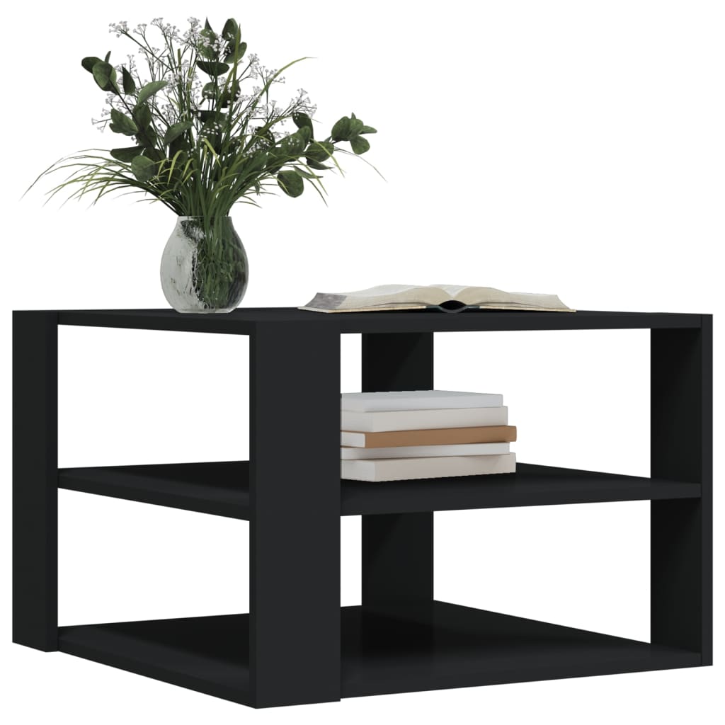 Tavolino da Salotto Nero 59,5x59,5x40 cm in Legno Multistrato - homemem39