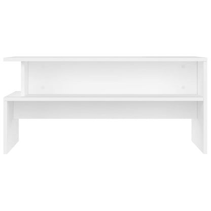 Tavolino da Salotto Bianco 90x55x42,5 cm in Legno Multistrato - homemem39