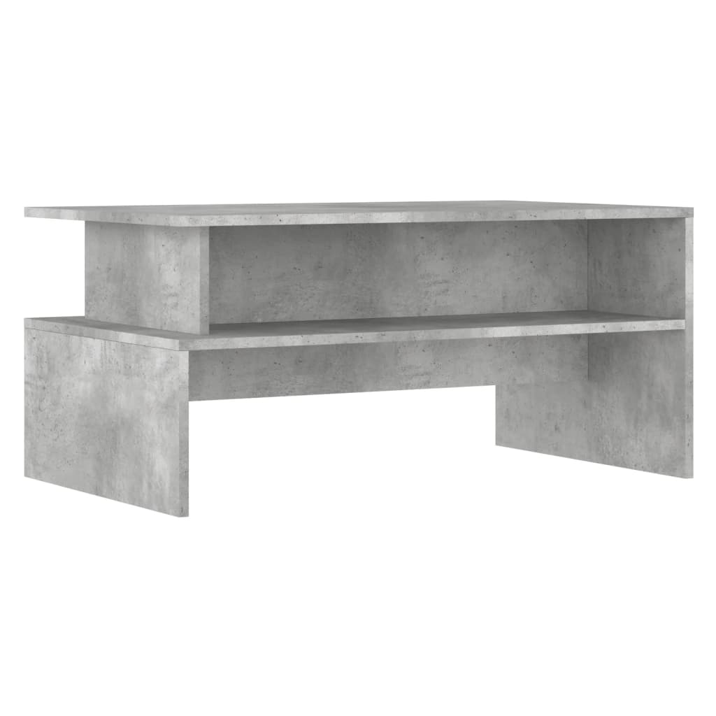 Tavolino Salotto Grigio Cemento 90x55x42,5 cm Legno Multistrato - homemem39