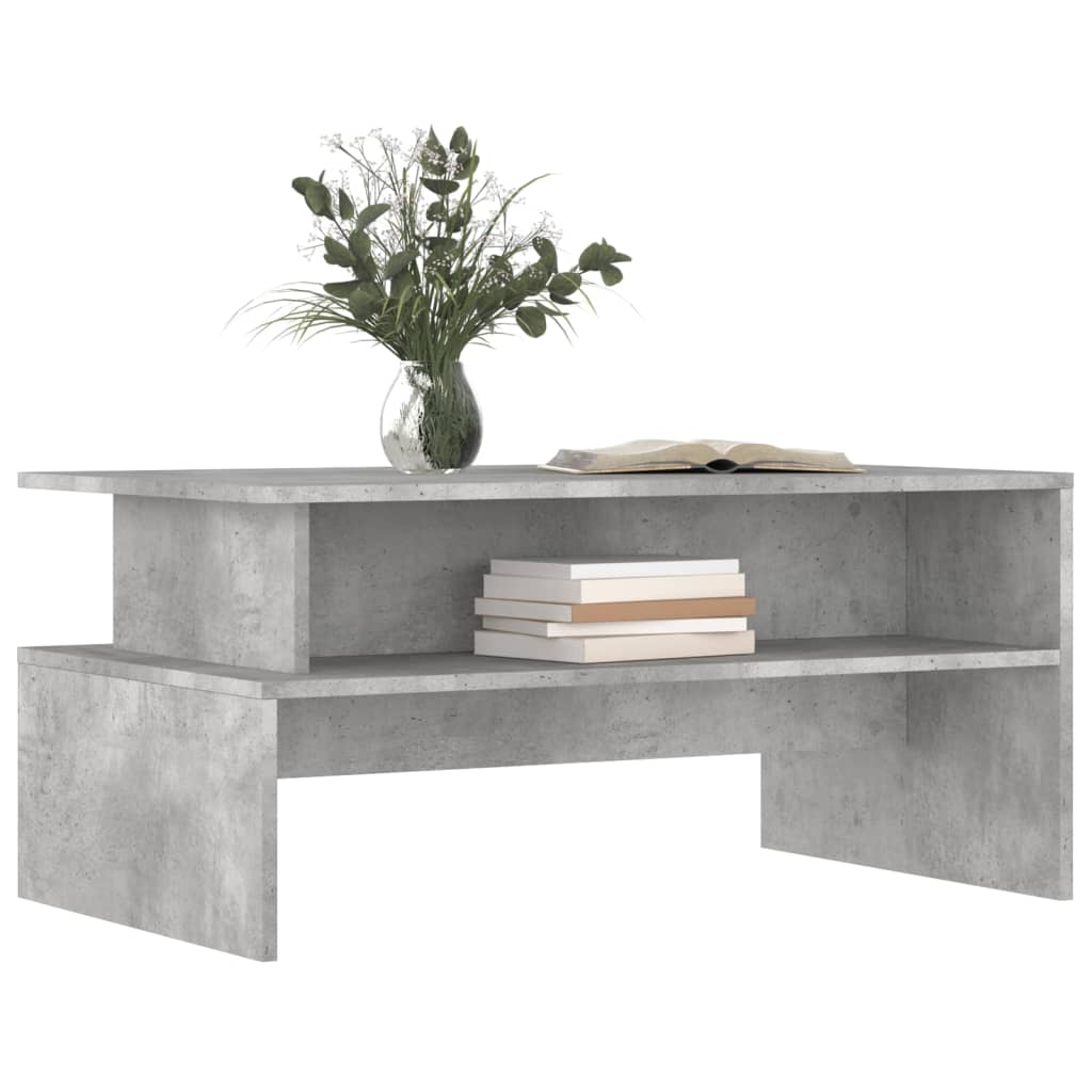 Tavolino Salotto Grigio Cemento 90x55x42,5 cm Legno Multistrato - homemem39