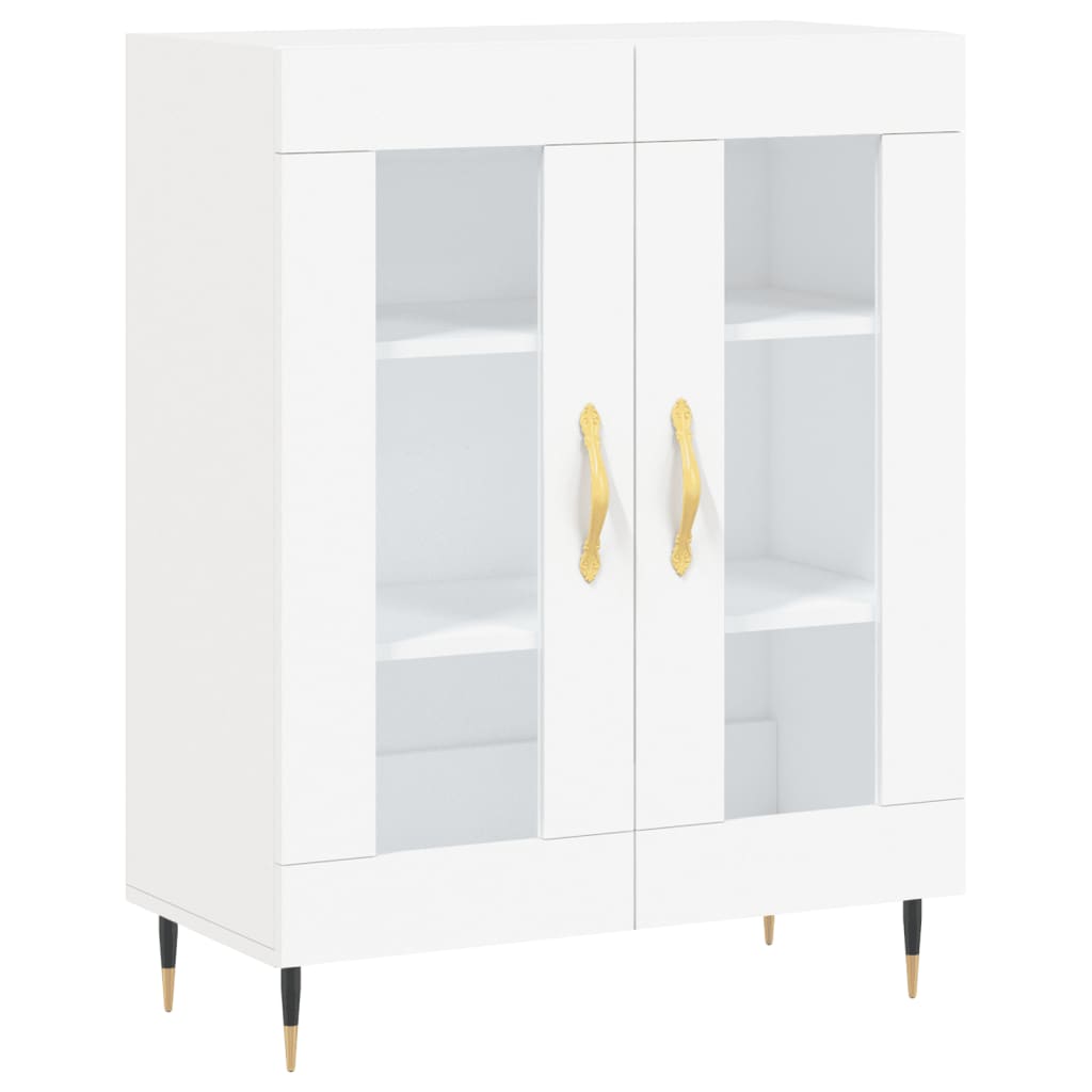 Credenza Bianca 69,5x34x180 cm in Legno Multistrato - homemem39