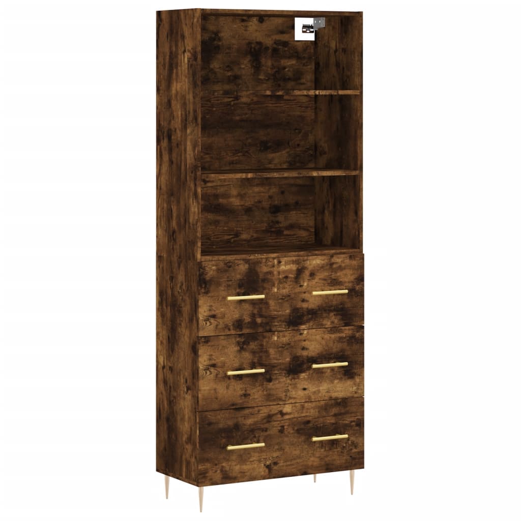 Credenza Rovere Fumo  69,5x34x180 cm in Legno Multistrato - homemem39