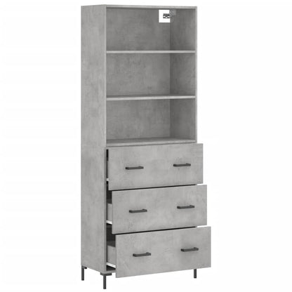 Credenza Grigio Cemento 69,5x34x180 cm in Legno Multistrato - homemem39