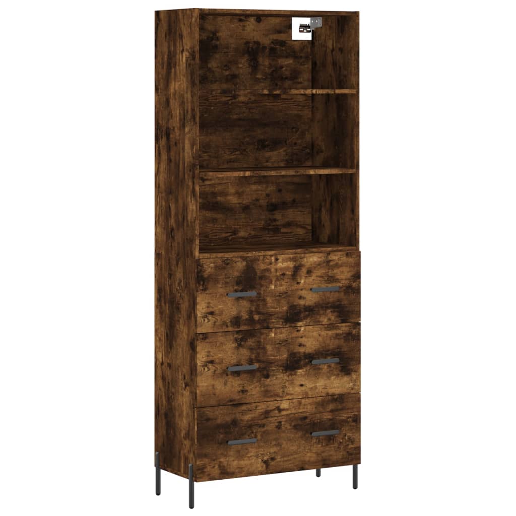 Credenza Rovere Fumo  69,5x34x180 cm in Legno Multistrato - homemem39