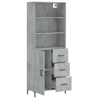 Credenza Grigio Cemento 69,5x34x180 cm in Legno Multistrato - homemem39