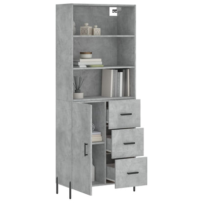 Credenza Grigio Cemento 69,5x34x180 cm in Legno Multistrato - homemem39