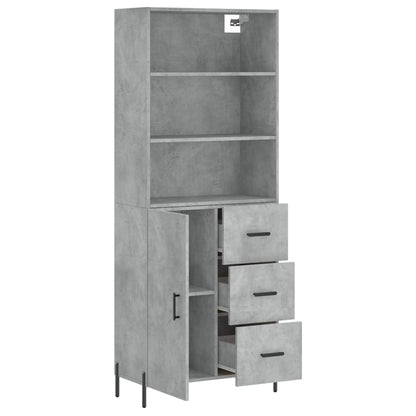 Credenza Grigio Cemento 69,5x34x180 cm in Legno Multistrato - homemem39