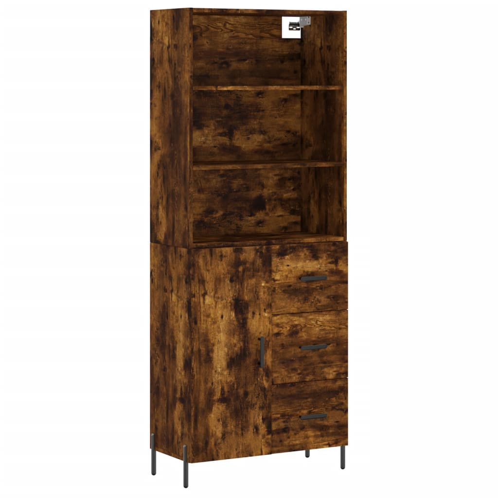 Credenza Rovere Fumo  69,5x34x180 cm in Legno Multistrato - homemem39