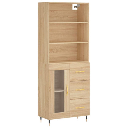 Credenza Rovere Sonoma 69,5x34x180 cm in Legno Multistrato - homemem39